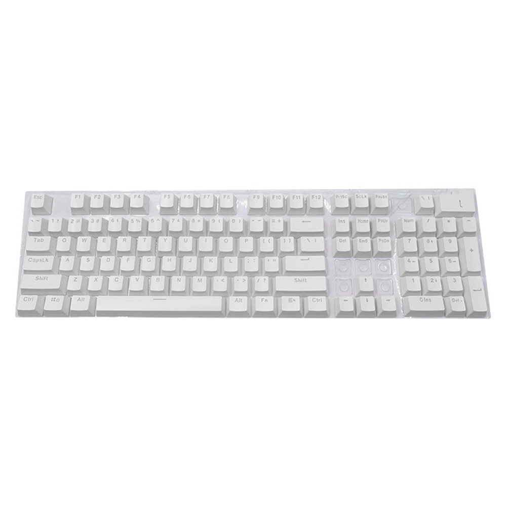104pcs ABS Mechanical Keyboard Keycaps Set OEM Backlit Multi Color Ergonomic Blank Keycaps for 61/87/104 Key Cherry MX Keycap: WHITE