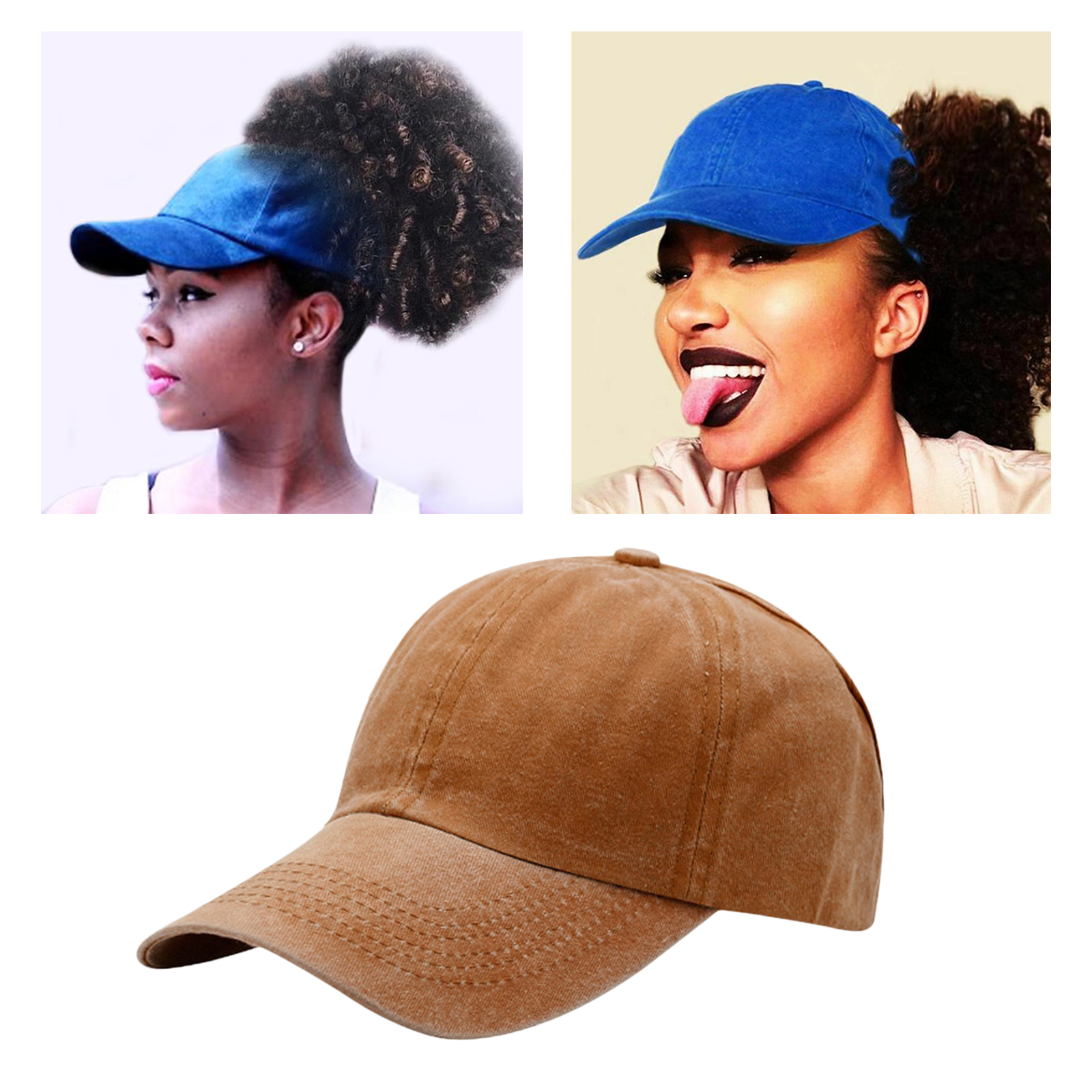 Hår rodet knold hestehale baseball hat puff hestehale høj rodet knold kasket krøllet hår rygløs hestehale hat til kvinder