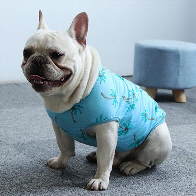 Francés ropa para bulldog chaleco para perro verano abrigo gato Poodle Bichon Schnauzer perro ropa playera para mascota perro