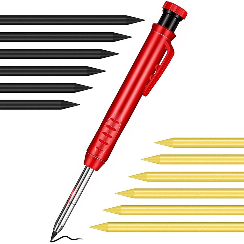 1 Solid Color Woodworking Pencils With Sharpener 1... – Vicedeal - View #4