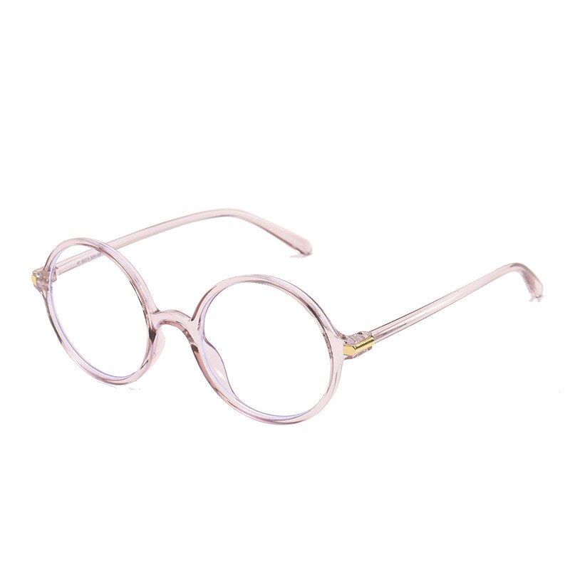 Eyewear Eyeglasses Black Circle Round Vintage Retro PC Frame Clear Lens Glasses Round Optical Glasses Eye Glasses A0026: gray white
