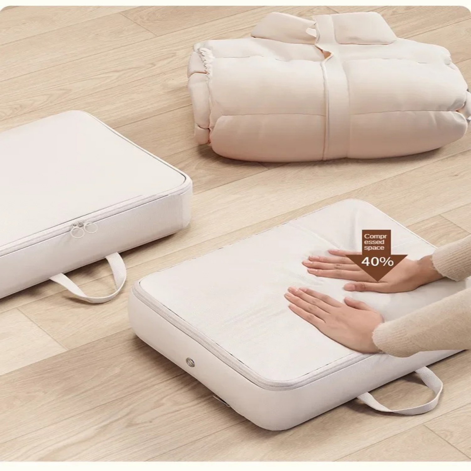 4 stks/set Compressie Verpakking Kleding Donsjack Katoenen Quilt Opslag Opvouwbare Grote Capaciteit Uitbreiding Organizer Bag