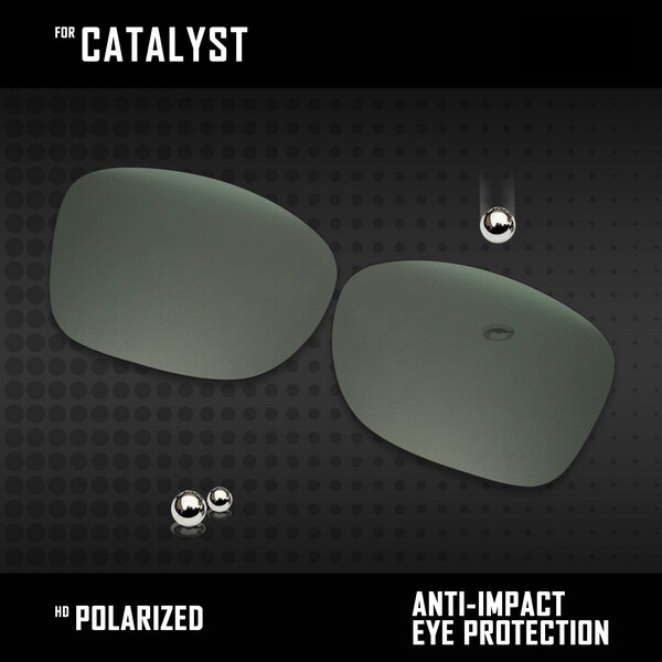 OOWLIT Lenses Replacements For Oakley Catalyst Sunglasses Polarized - Multi Colors: Green Black