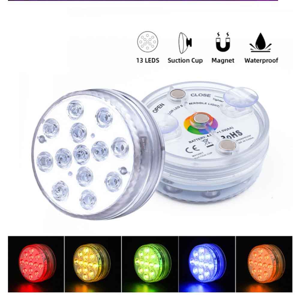 RGB Underwater Light Bath Spa Swimming Pool Led Lights Tub Hotel Home Lights Accessories