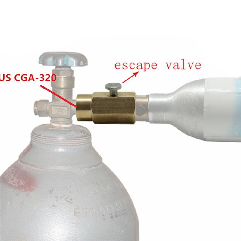 Adaptador de TR21-4 a CGA-320 conector de tanque de CO2 para máquina de agua espumosa