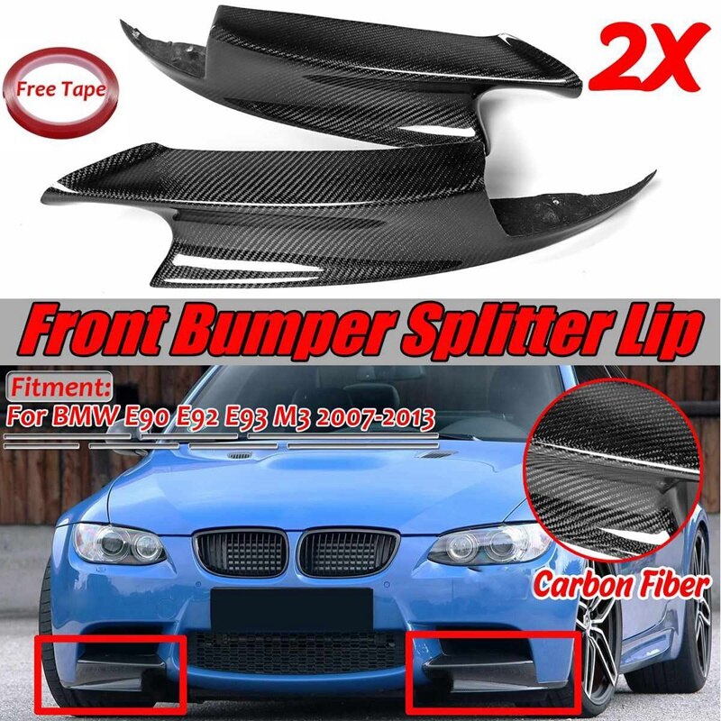 Lame de pare-choc avant en fibre de carbone pour BMW E92 E93 M3 2007 –: Default Title