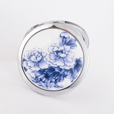 Small Metal Makeup Mirror Portable Folding Mirror Round Mirror Magnifying Mirror Makeup Vanity Vanity Mirror: 4