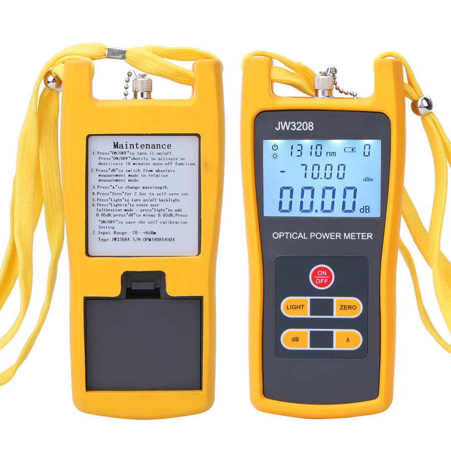 Wattmeter høj præcision fiber kabel tester fiber optisk test effektmåler værktøj 800-1700nm meter meter værktøj