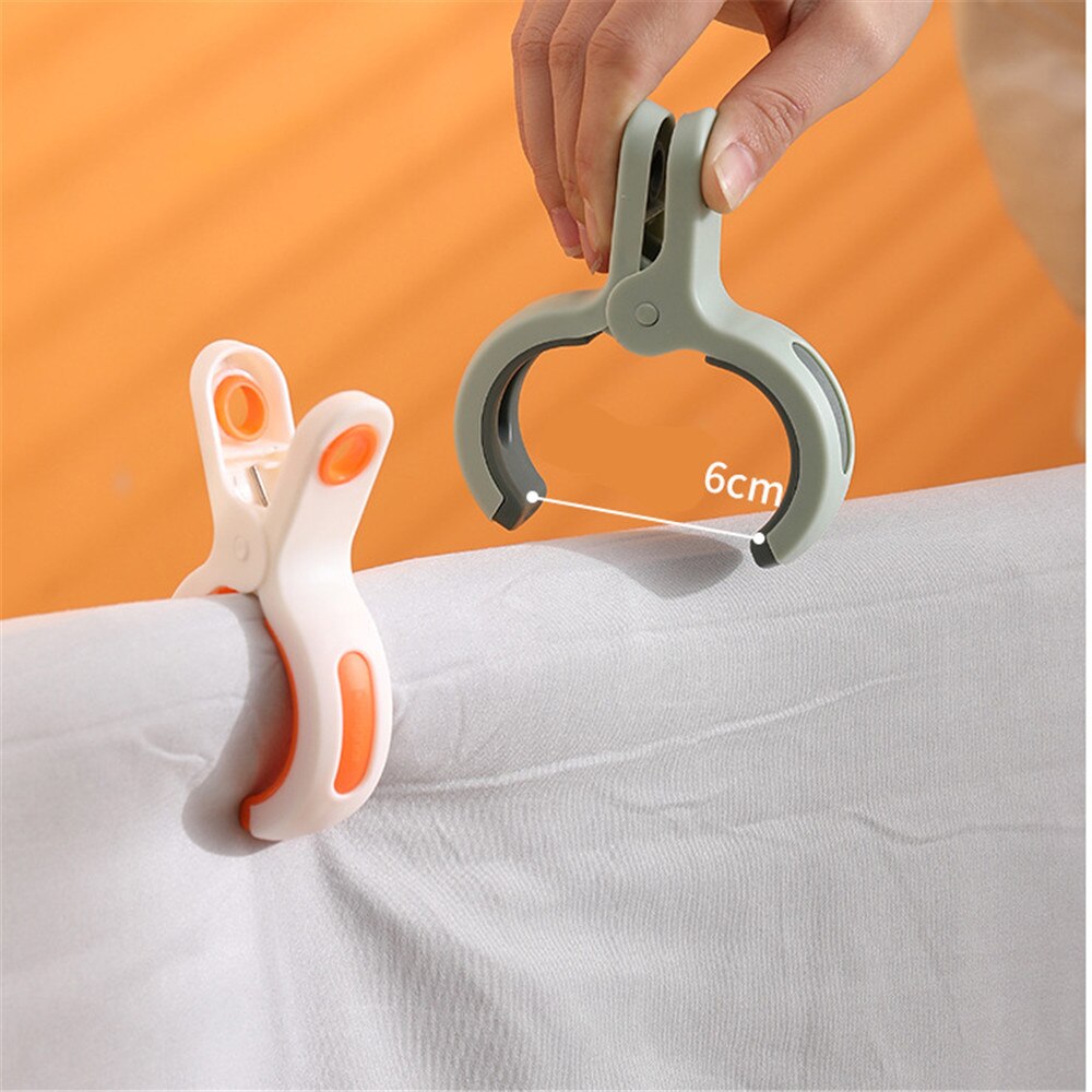 3/5/10pcs Plastic Hanger Clips Laundry Clothes Beach Towel Pins Spring Clothespins Home Large Clothes Clips For Drying