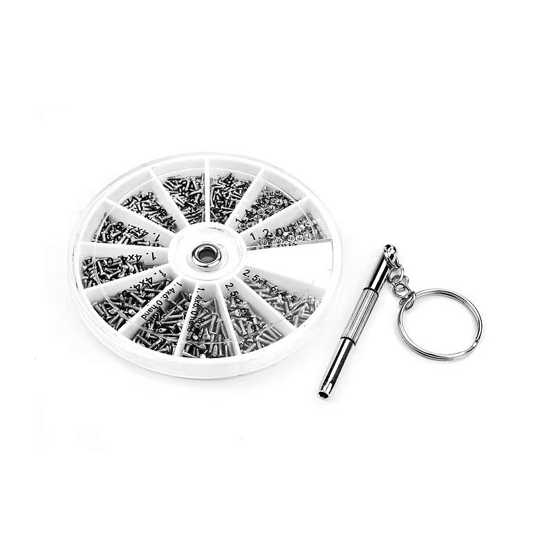 600 Stuks Bril Schroeven Moeren Assortiment Tool Kit 12 Soorten Reparatie Hardware Gereedschap Doos Met Schroevendraaier Voor Elektronische Producten