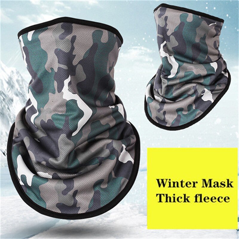 Winter Fleece Ski Sjaal. Fietsen Snowboard Apparatuur Bandana Hoofddeksels Masker Nek Driehoek Thicken Warm Vrouwen Mannen Camouflage Slabbetjes