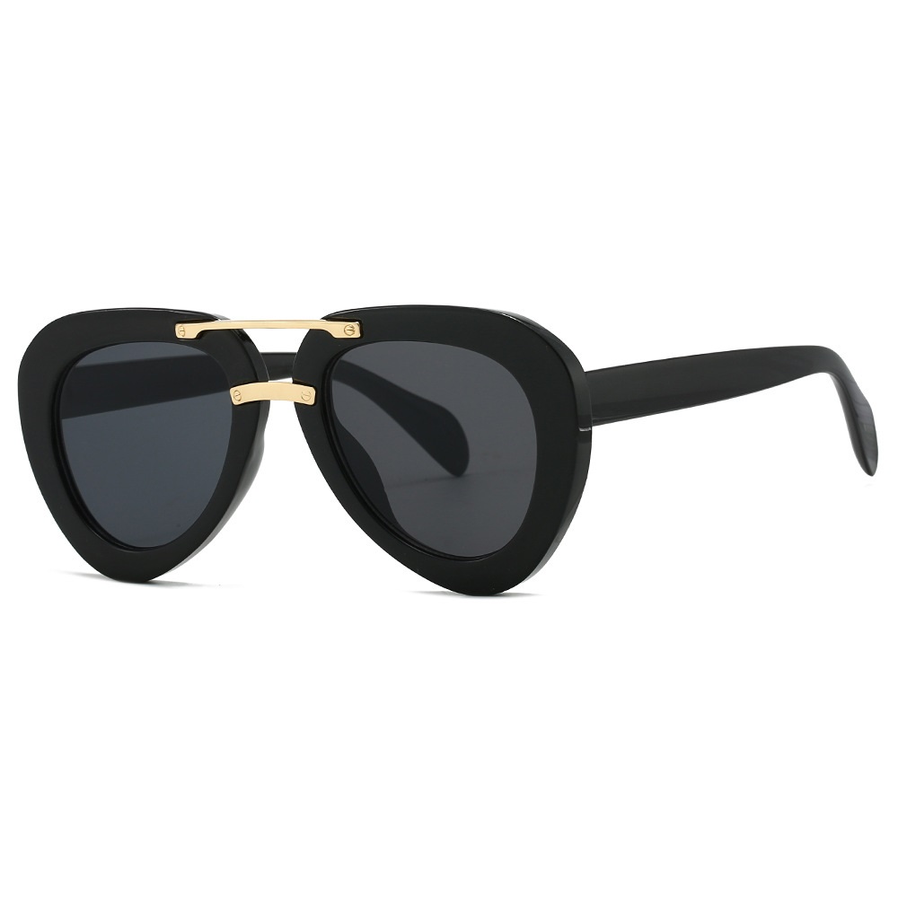Nueva tendencia gafas de sol mujeres hombres de piloto Retro Casual negro Unisex viaje Vintage gafas de sol para mujer UV400: Verde