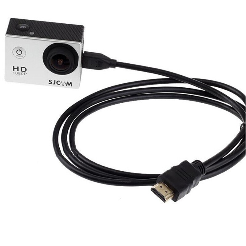 Cable Micro HDMI 1440p HD 1,5 M para Gopro Hero 4 3 + Sjcam Sj4000 Xiaomi Yi, accesorios de cámara