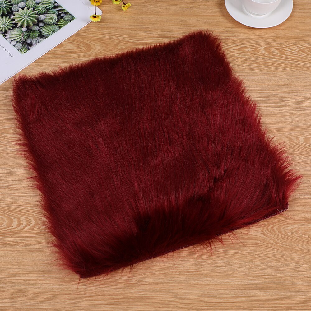 Faux Schapenvacht Stoel Cover Voor Kantoor Weedding Stoel Veelkleurige Harige Wol Tapijt Zetel Pad Huid Vlakte Pluizige Karpetten Wasbare: 10