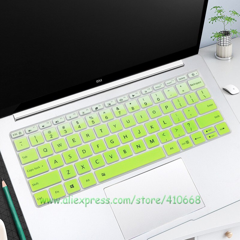 Per RedmiBook Pro 14 14 pollici/Xiaomi Mi redmibook 14 ii / RedmiBook 14 &quot;copertura della tastiera del computer portatile protezione della pelle Silicone: Gradual green