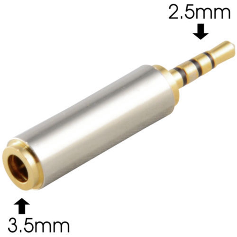 Jack 3.5 mm To 2.5 mm Audio Adapter / 2.5mm Male To 3.5mm Female Plug Connector for Aux Speaker Cable Headphone Jack 3.5: WHITE