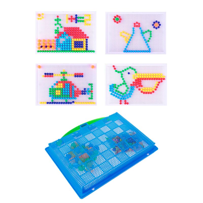 Kinderen Paddestoel Nagels Peg Puzzel Puzzel Creatieve Pegboard