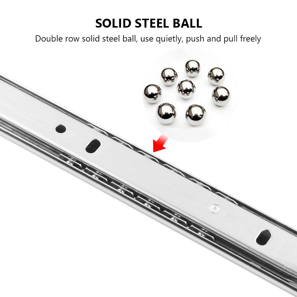 27mm Ball Bearing Drawer Slides Furniture Slide Steel Ball Bearing Slides Keyboard Cabinet Cupboard Drawer Runners 10&quot;~18&quot;