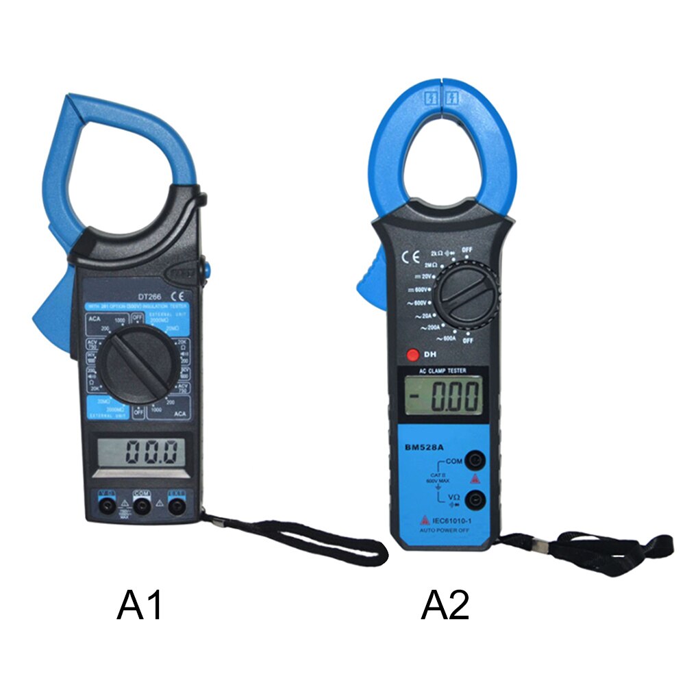 Digital Clamp Meter Multimeter High Precision 266 Type Ammeter Multi-function Automatic Range Capacitance Meter with 9V Battery