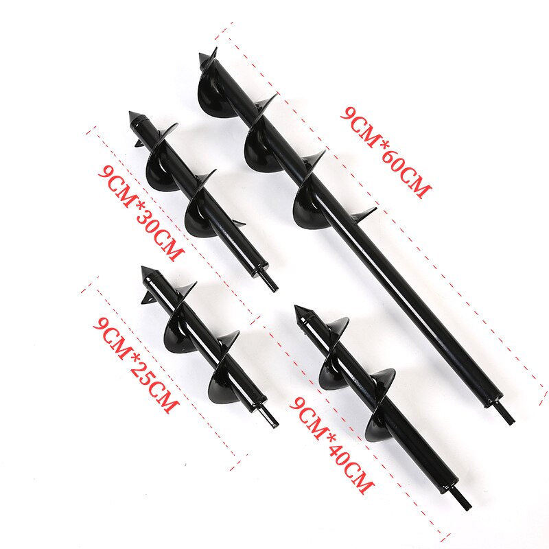 Carbon Steel Garden Auger Drill Bit Garden Auger Spiral Drill Bit Planter Bulb Planting Auger Drill for 3/8 Inch Hex Drive Drill