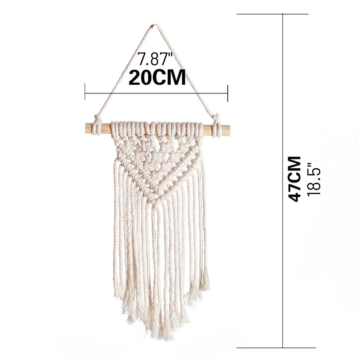 100% Natural Handmade Bohemian Chic Macrame Wall Hanging Tapestry Wall Decor Wall Art Woven Knitted Decoration