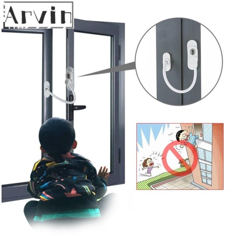 Tür Grenze sperren Fenster sperren Tür Sicherheit Fenster Kabel Schloss Restrictor Schutz für Baby Sicherheit Fenster Sicherheit Kette sperren