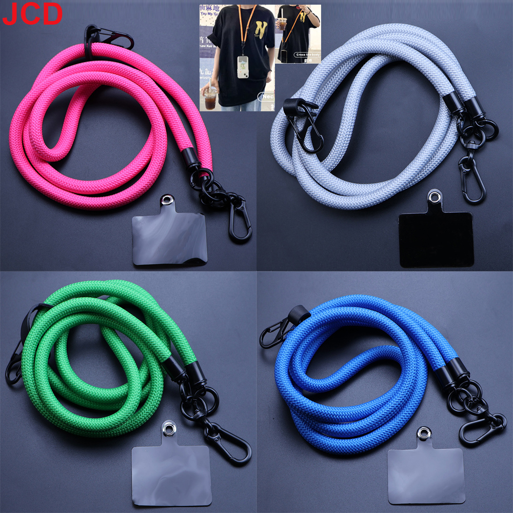 Phone Lanyard Adjustable 1cm Diameter Outdoor Universal Case Crossbody Shoulder Card Neck Cord Clip Hang Anti-lost Wrist Strap