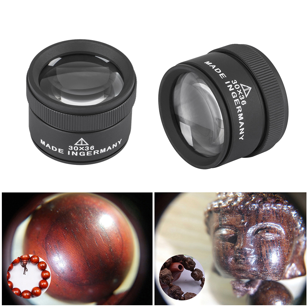 30X 10X Magnifying Glass Optical Lens Jewelry Coin Stamps Watch Repair Loupe Magnifying Glass Loupe Handheld Monocle Magnifier