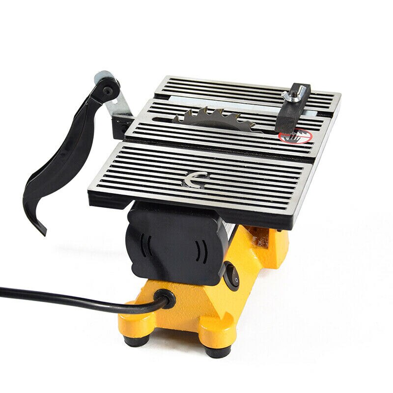 220V/110V 60W Mini Table Saw/Mini Bench Saw Alloy Blade Diamond Blade Cuts Stone Wood Copper Aluminium Lead