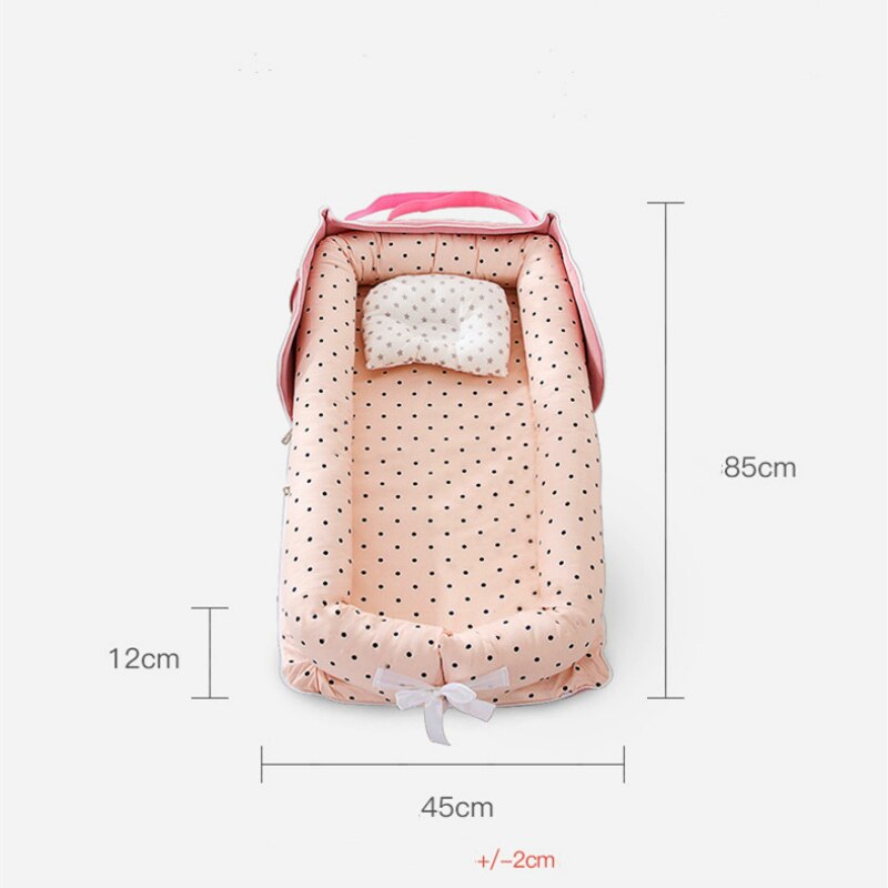 Portable Baby Bed For Boys Girls Travel Bed Infant Cotton Cradle Crib Baby Bassinet Multifunction Foldable Newborn Bed Babynest