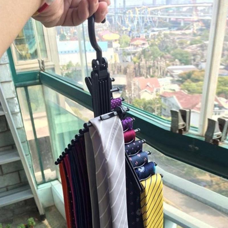 Multifunction Storage Rack Necktie Belt Organizer Rotating Tie Hanger Holder Closet Organization Wardrobe Finishing Rack