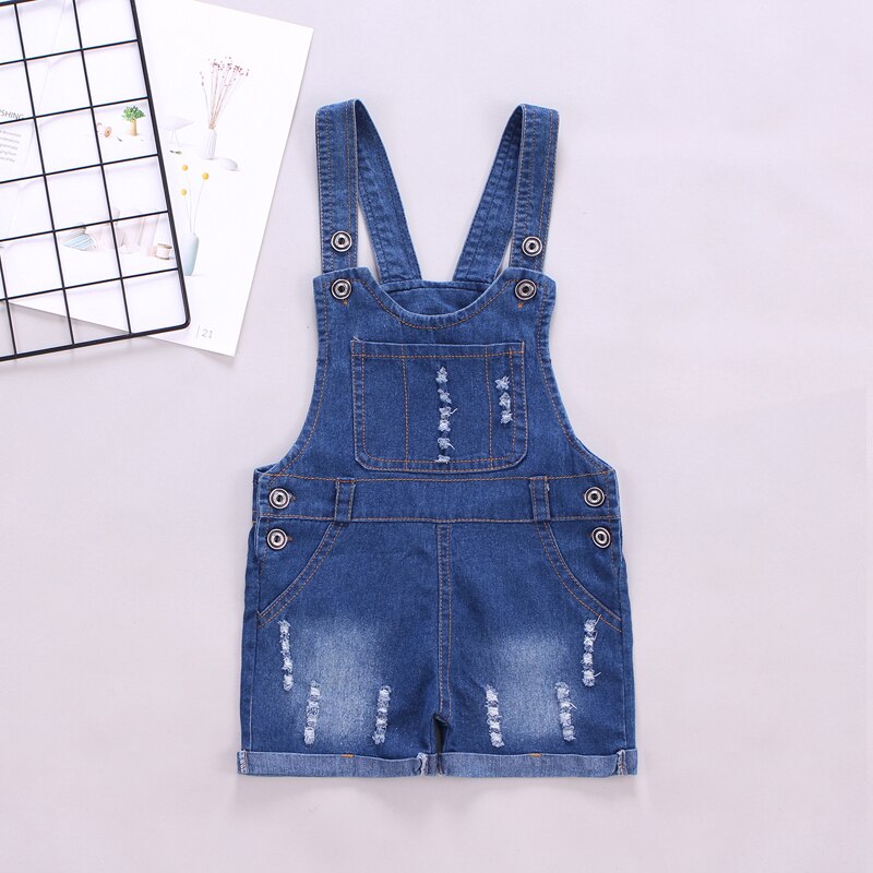 DIIMUU Kids Toddler Clothing Summer Boys Girls Overalls Casual Denim Pants Shorts Jumpsuits Children Clothes Bottoms For 3-5Year