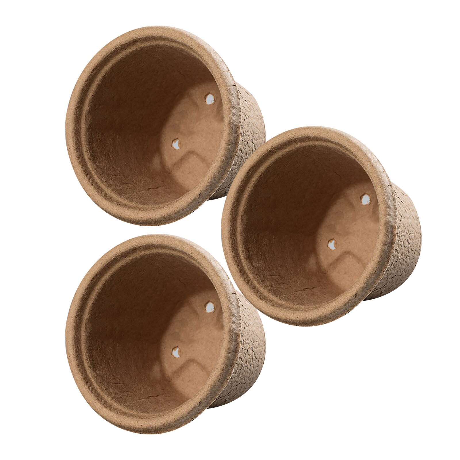 Garden Supplies Nursery Pots Pulp Peat Pot Plant Cup Tray Flowers Potted Plant Grow Garden Tools: 3PC