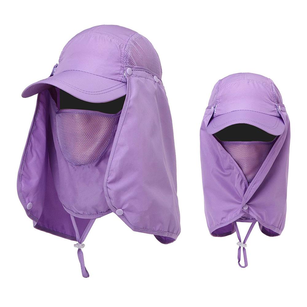 Outdoor hoed zonnekleppen koelpet zonnescherm hoed kleding waterdichte stof 4 kleuren koepel baseball pet duurzaam: Purper