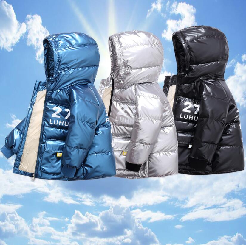 verdicken Warme Weiße Ente Unten Winter Helle Oberfläche freundlicher SnowCoat Schwergewicht Outfits Baby Jungen Mädchen Jacken Outwear