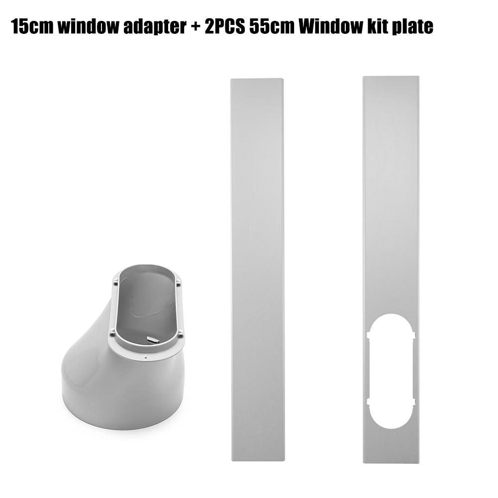 1PC 6" Window Adaptor For Portable Air Conditioner Or 2Pcs Adjustable Window Sealing Plate Window Slide Kit Plate: Set