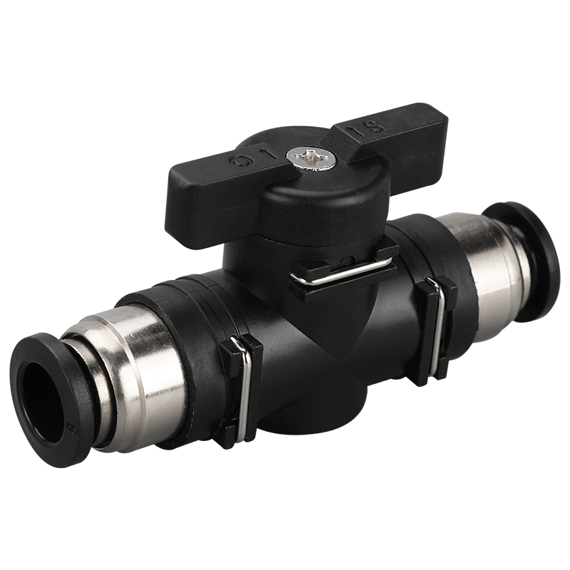 Pneumatic Push In Quick Connector Hand Valve BUC4 6 8 10 12MM Hand To Turn Pneumatic Switch