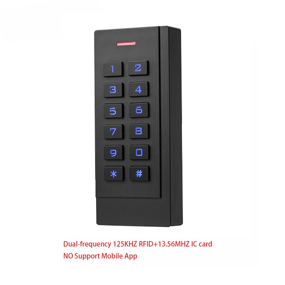 Waterproof Dual-frequency support 125KHZ RFID+13.56MHZ IC Card Keypad Standalone Access Controller WG26 out/in Door Lock System: K35EM ID IC