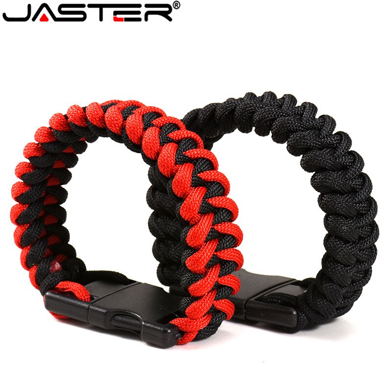 JASTER Nylon Braided Bracelets USB flash drive Pen drive Outside U Disk Bracelets U stick 4GB 32GB 64GB 128GB External Storage