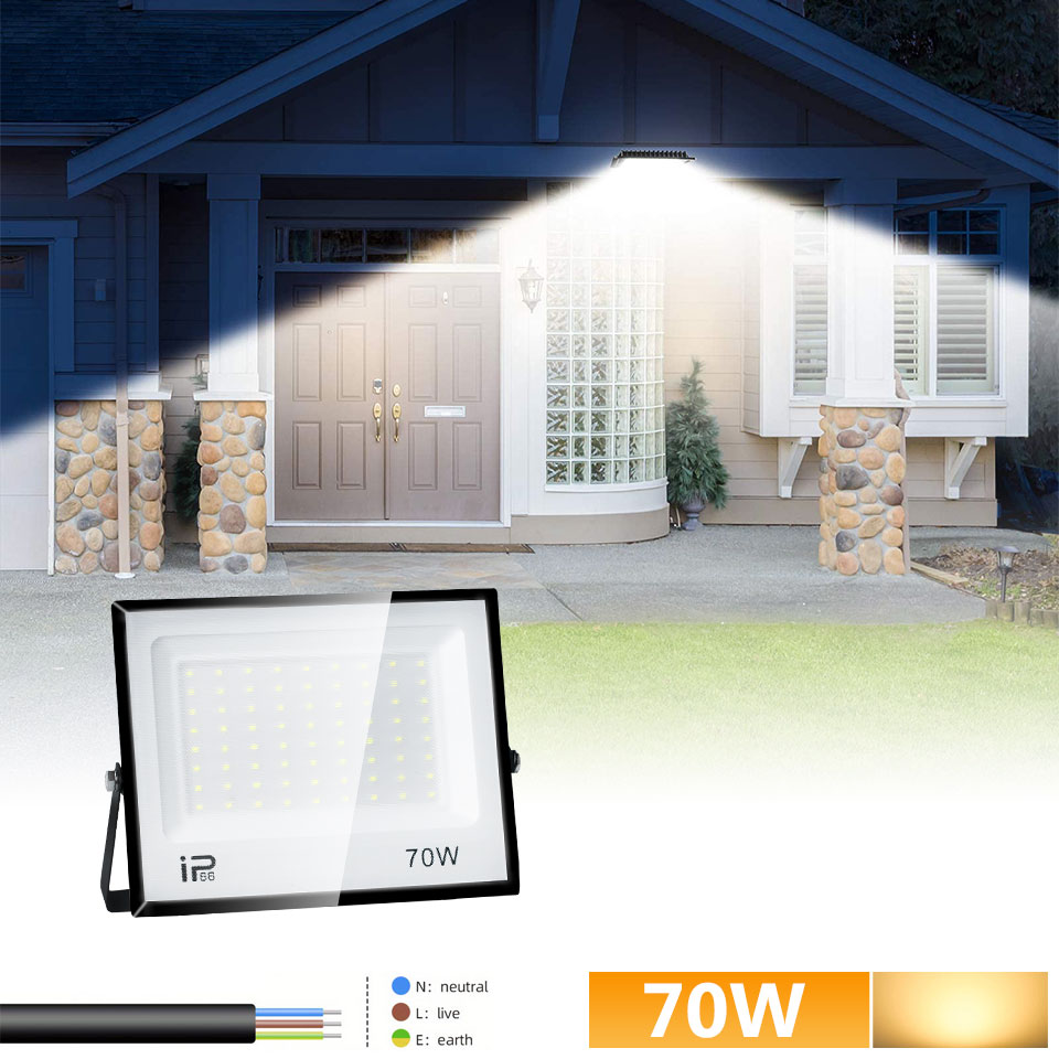 Led Flood Light IP66 Waterproof 100W 200W Outdoor Floodlight Spotlight LED Reflector Street Lamp Wall Flood Lights