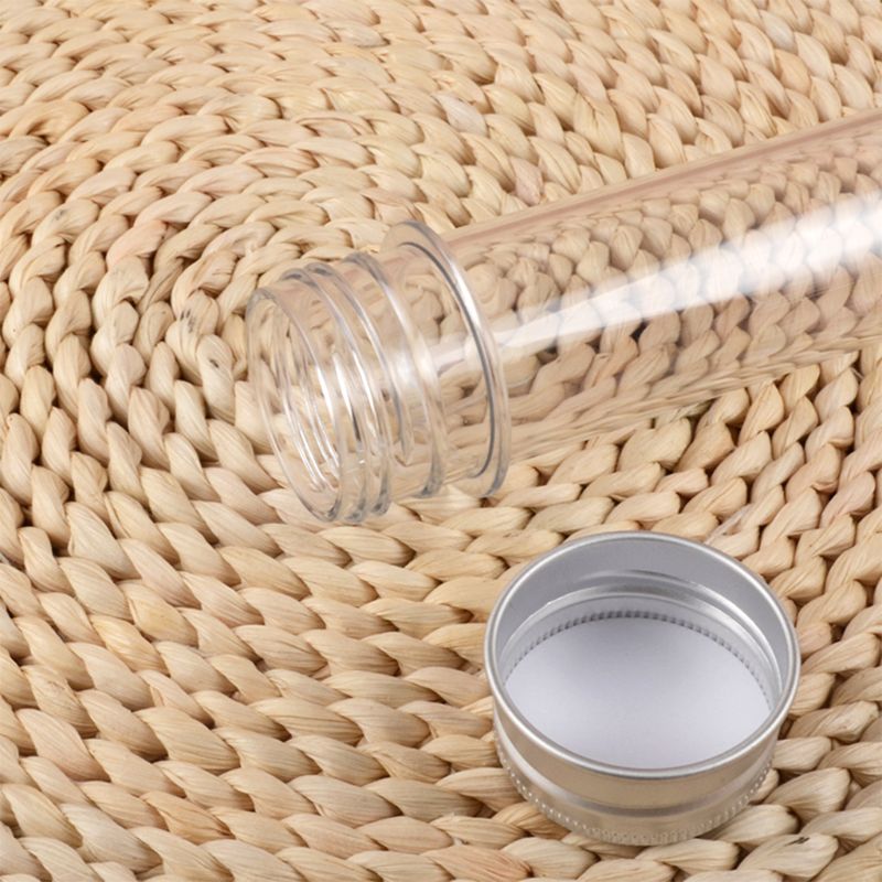 Reagensglas af plast klare og gennemsigtige slikopbevaringsbeholdere med skruelåg 40ml 10 stk