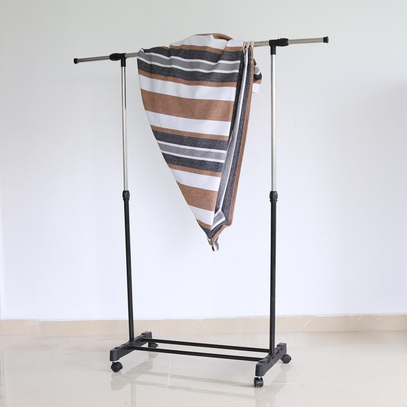 Adjustable Rolling Clothes Hanger Coat Rack Floor Hanger Storage Wardrobe Clothing Drying Racks With Shoe Rack Rail Hanging Rail
