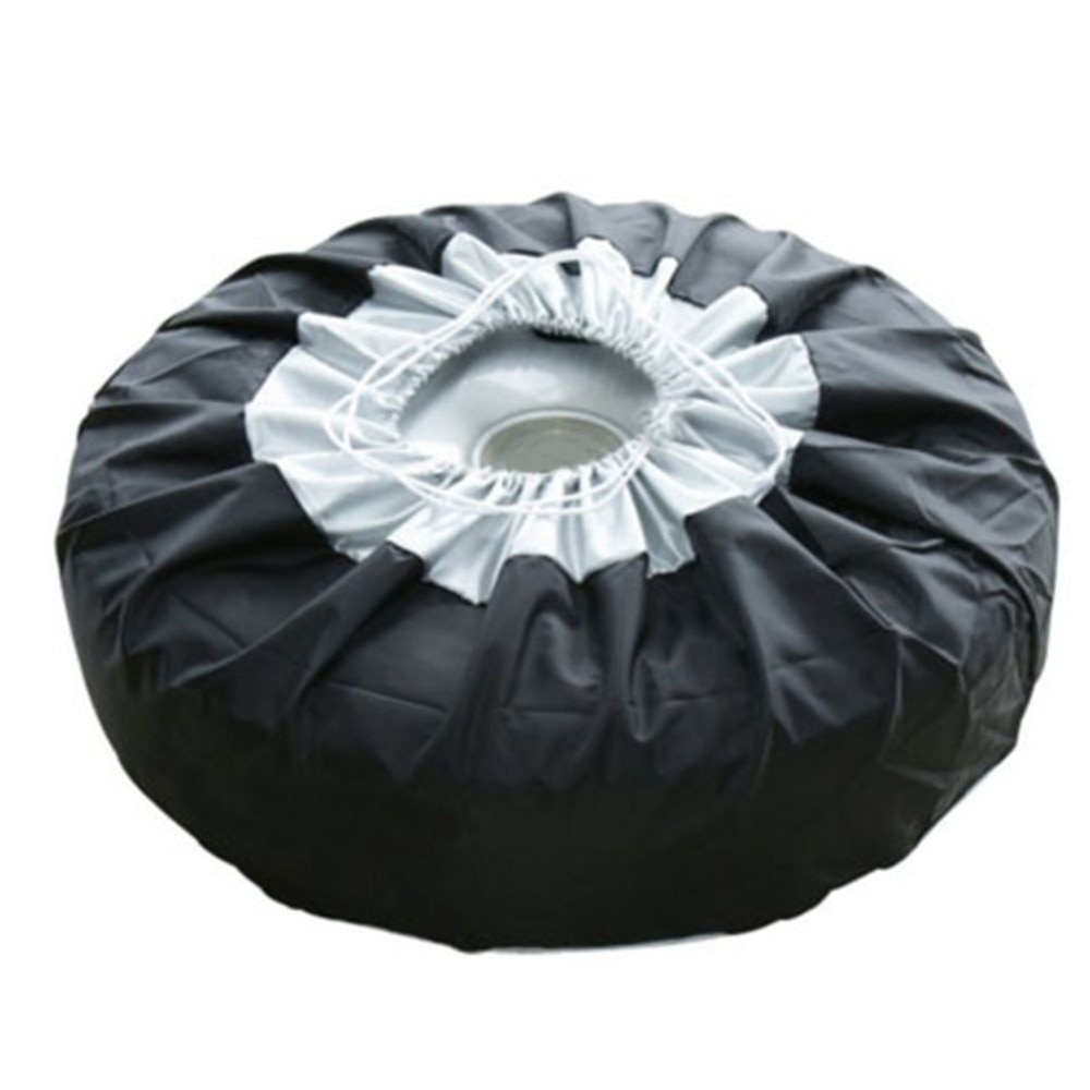 4 stk dekkdeksel vinter og sommer bil reservedeler dekk deksel oppbevaringsposer bære tote polyester dekk hjul beskyttelsesdeksler