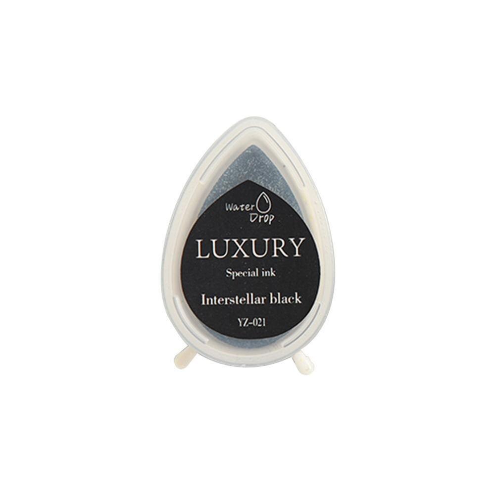 24 Colors Inkpad Handmade DIY Craft Oil Based Ink Pad Fabric Wedding Stamps Ink pad Paper Rubber Scrapbooking Paint Wood Fi V2X9: interstellarblack