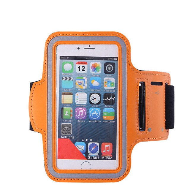 Waterproof Cell Phone Jogging Sports Armband Case Cover for iPhone 5/5s for Running Walking Hiking: Orange