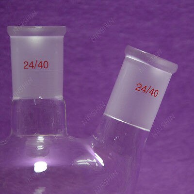 Deschem 500ml 3-Neck Round Bottom Glass Flask - 24/40 Joints, Borosilicate Glass For Lab Use