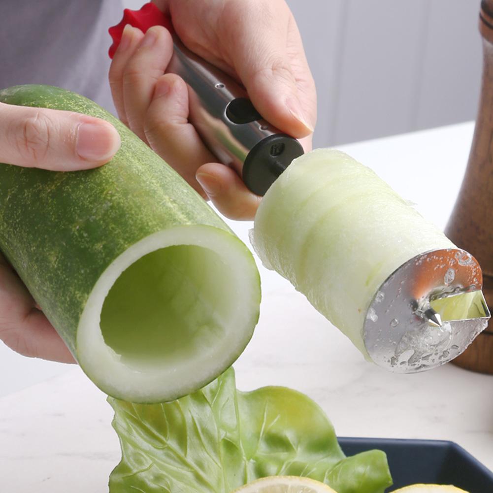 Grønnsakskjerner spiralkutter spiralisering kjøttfyllingsverktøy tomat auberginekutter kjøkkenverktøy kjernefjerner lett grep