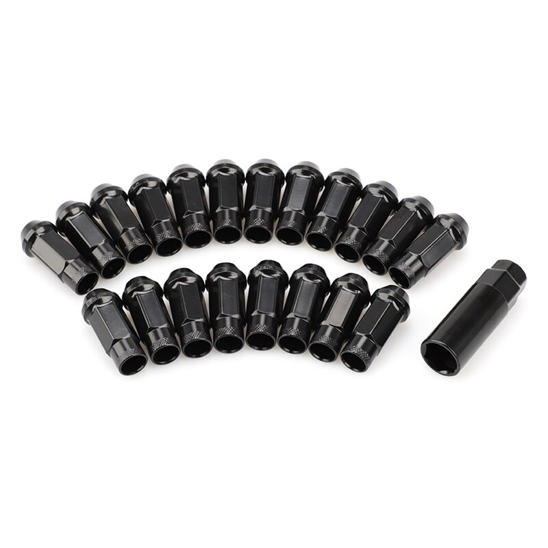20PCS Steel Car Modification Wheel Nuts Lug Nuts Bolts M12X1.5 M12X12.5 for Chevrolet Hyundai Mitsubishi Acura Mazda
