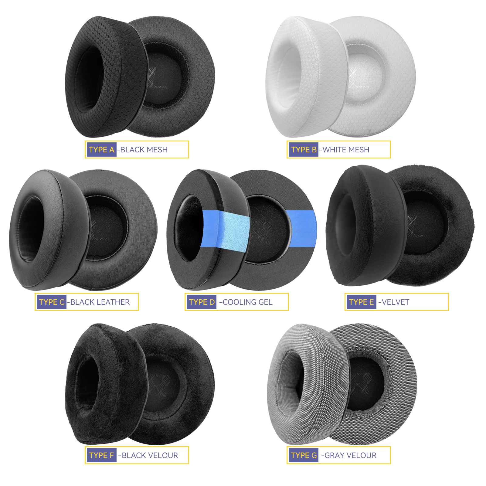 FIUNIE Replacement Ear Cushion Pads for ISK HD9999 Headphones Earpads Earmuffs Sleeve Headset