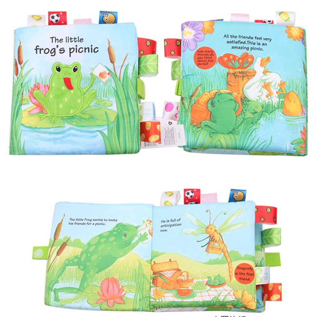 Vroegschoolse Dier Doek Boek Baby Baby Doek Boek Drie-Dimensionale Doek Boek Met Bb Papier Ring Papier Label